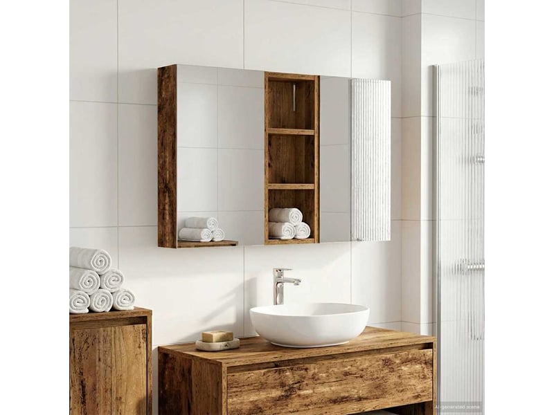  Ensemble de meubles de salle de bain 3 pcs 80x10.5x50 cm shl6120  - Conforama B