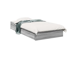 Lit simple 80x200 cm coloris gris