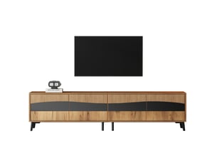 Meuble tv coloris naturel 180 cm <strong>ELVMI</strong> <strong></strong>