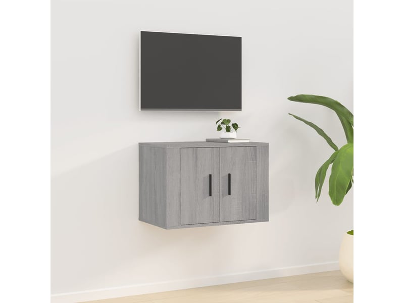  Meuble tv - banc tv - meuble de rangement mural sonoma gris 57x34,5x40 cm  - Conforama B