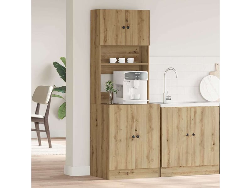  Buffet de cuisine, buffet haut chêne artisanal 60x50x180cm  - Conforama B