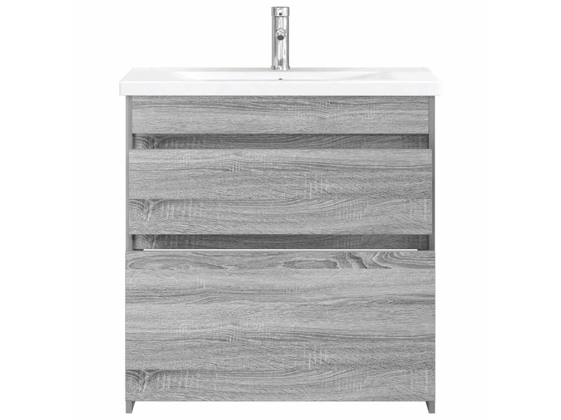 Ensemble de mobilier de salle de bain sonoma gris shl7415 - Conforama C