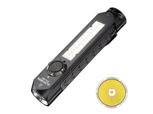 Lampe torche tactique led rgb 1800 lm, portée 340 m, recharge usb-c, 18650, spotflood, aimant