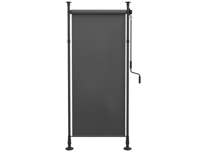  Parasol 120x220x310, store vertical parasol, résistant aux intempéries, à manivelle, polyester, gris foncé  - Conforama A