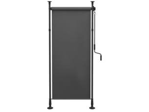 Parasol 120x220x310, store vertical parasol, résistant aux intempéries, à manivelle, polyester, gris foncé