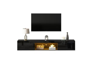 Meuble tv coloris noir <strong>RAUMIO</strong> <strong></strong>