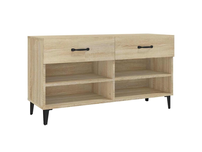  Meuble à chaussure | armoire à chaussures chêne sonoma 102x35x55cm bois d'ingénierie  - Conforama A