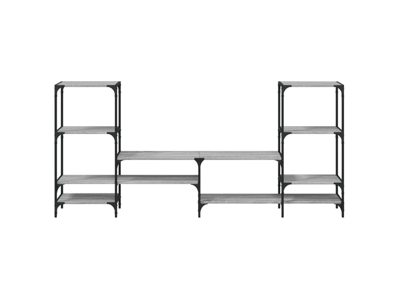  Meuble tv - banc tv - meuble de rangement sonoma gris 206,5x28,5x95 cm bois d'ingénierie  - Conforama E