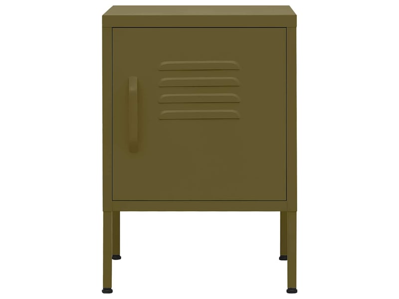  Table de chevet - cabinet de chevet - table de nuit vert olive 35x35x51 cm acier  - Conforama B