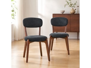 Chaise de salle à manger en tissu et métal noir idéale pour la salle à manger