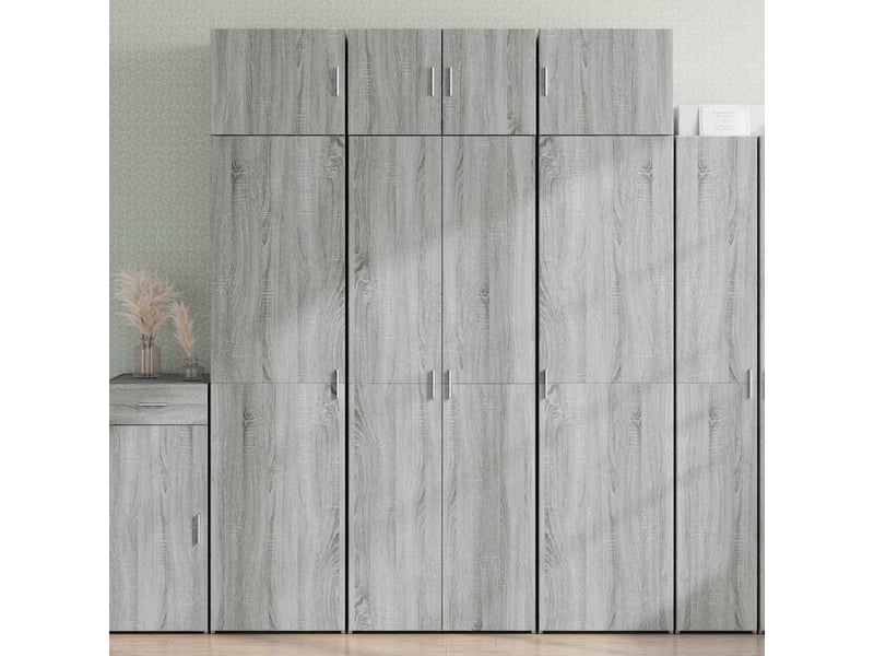  Buffet - armoire de rangement sonoma gris 70x42,5x225 cm  - Conforama B