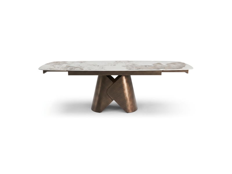  Table à manger extensible en céramique pandora pandora lace TE13PANBR - Conforama A