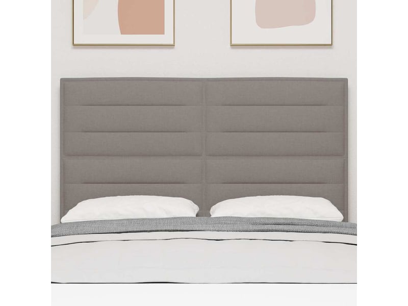  Tête de lit | panneau de tête de lit taupe 144 cm tissu  - Conforama D