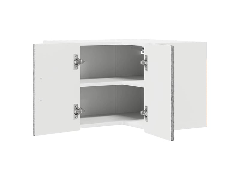 Meuble mural de cuisine, armoire d'angle cuisine porto gris sonoma 57x57x40cm - Conforama E