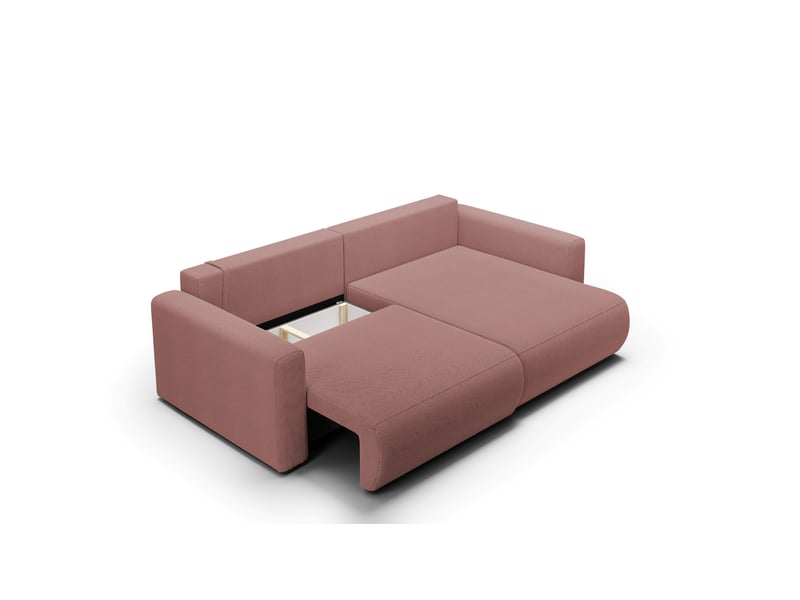  Canapé d'angle convertible 5 places welly rose  - Conforama B