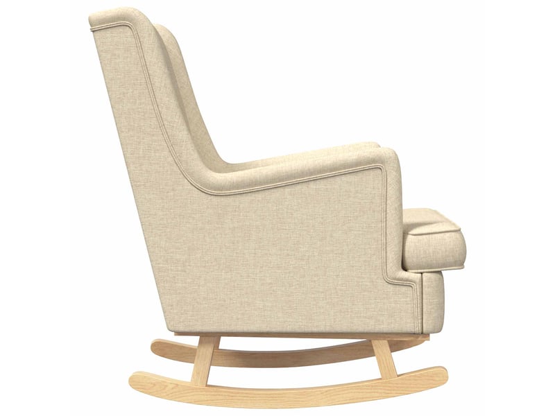Vidaxl chaise à bascule crème 62 x 80 x 85 cm tissu - Conforama E