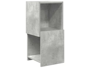 Meuble d'angle, meuble de rangement salon 30,5x30x65cm bois d'ingénierie gris béton