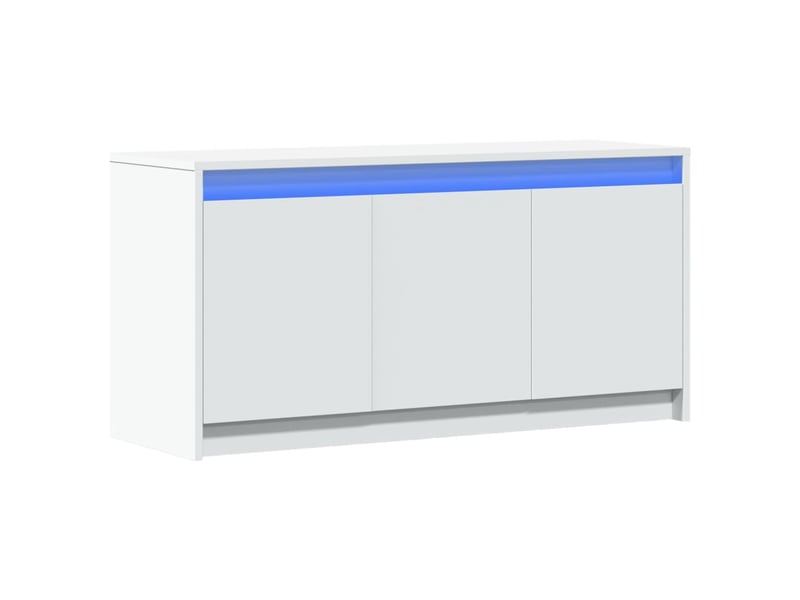  Meuble tv - banc tv - meuble de rangement avec led blanc 100x34x50 cm bois d'ingénierie  - Conforama C