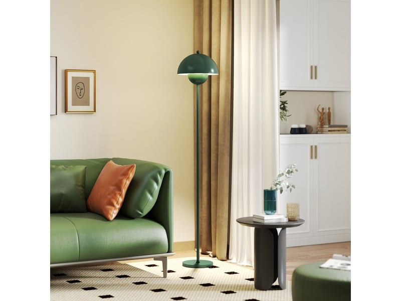  Lampadaire vert moderne e27 avec interrupteur à pied pour salon et chambre  - Conforama E