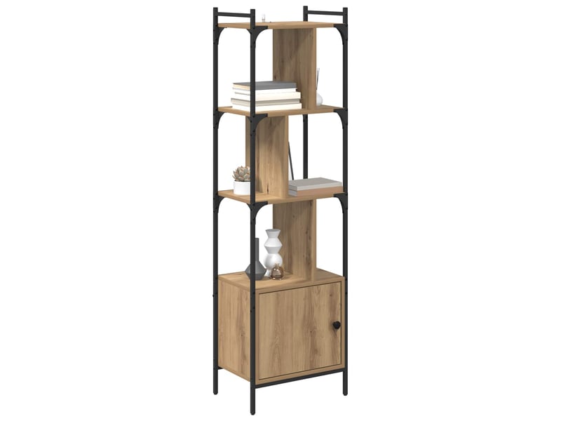  Bibliothèque 6 niveaux, armoire à livres 44,5 x 30 x 154,5 cm bois d'ingénierie shl2377  - Conforama C