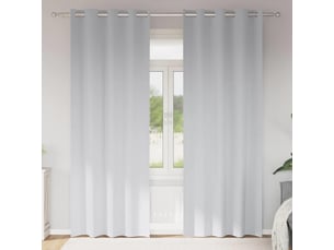 Lot de 2 rideaux occultants, rideaux black-out avec anneaux gris pâle 245 x 140 cm cf44666
