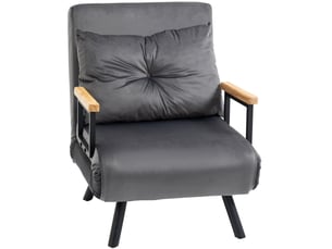 Fauteuil convertible MAISENTIEL Velours gris vendu A l'unité