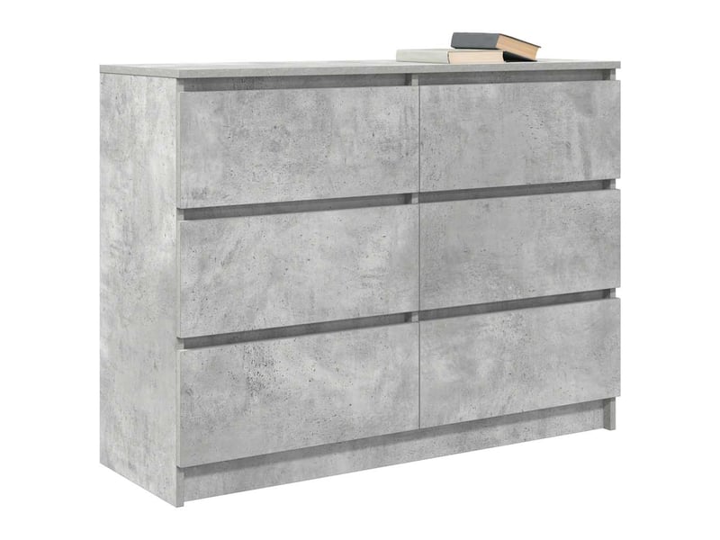  Buffet - bahut - meuble de rangement gris béton 100x35x76 cm bois d'ingénierie  - Conforama D