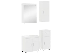 Ensemble de mobilier de salle de bain tulum 4 pièces blanc cf64730