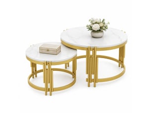 Table basse rond(e) coloris bicolore <strong>HAUSS SPOLE</strong> <strong></strong> - 71.5 cmx51.5 cm