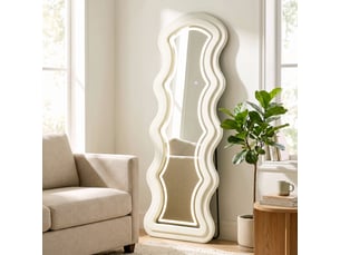 Miroir à poser coloris blanc <strong></strong> <strong></strong> - 60 cm x 5.5 cm