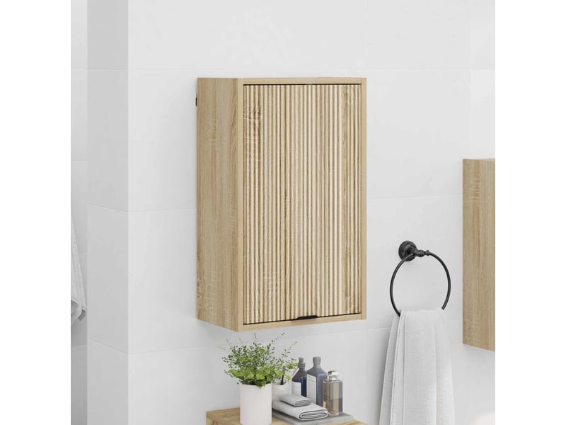 Cabinet de salle de bain, meuble de rangement chêne sonoma 39x23.5x65 cm - Conforama D