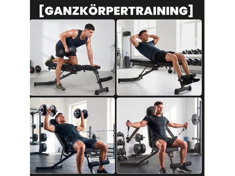  Banc de musculation pliable 135x130x107 cm réglable métal noir  - Conforama D
