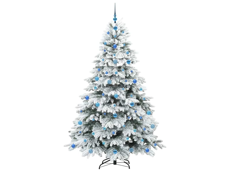 Sapin de noël, arbre de noël artificiel avec 300 led blanc 210 cm pe et pvc cf61213 - Conforama D