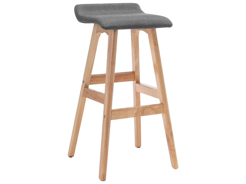  Lot de 2 tabouret de bar, chaise de bar gris foncé tissu shl11336  - Conforama C