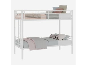 Lit mezzanine 90x190 cm <strong>STILVORA</strong> <strong></strong> coloris blanc