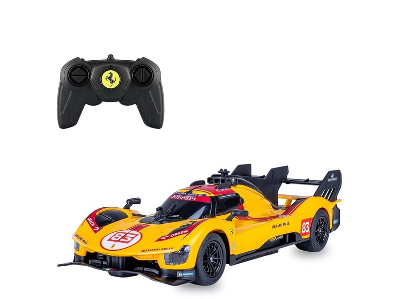 Voiture télécommandée ferrari 499p-n83 1:24 jaune 2,4ghz 402263 - Conforama A