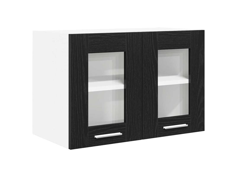  Meuble de rangement cuisine, armoire suspendue 2 pcs chêne noir bois d'ingénierie shl8055  - Conforama E
