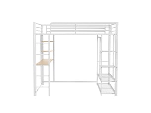 Lit mezzanine 140x200 cm MAISONORA   coloris blanc