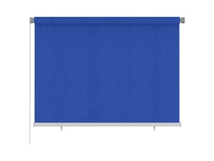 Store enrouleur, store roulant d'extérieur 205 (l) x 140 (h) cm bleu hdpe cf47375