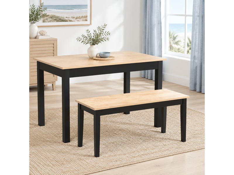  Banc 2 places modenvie en bois de pin 102 x 36 x 45 cm naturel  - Conforama D