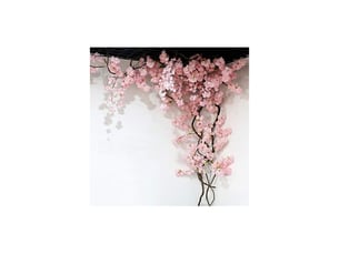 Fleur artificielle 105 cm faux cerisier fleur arbre 3 fourche sakura branche fleur artificielle soie de mariage fond décoration murale