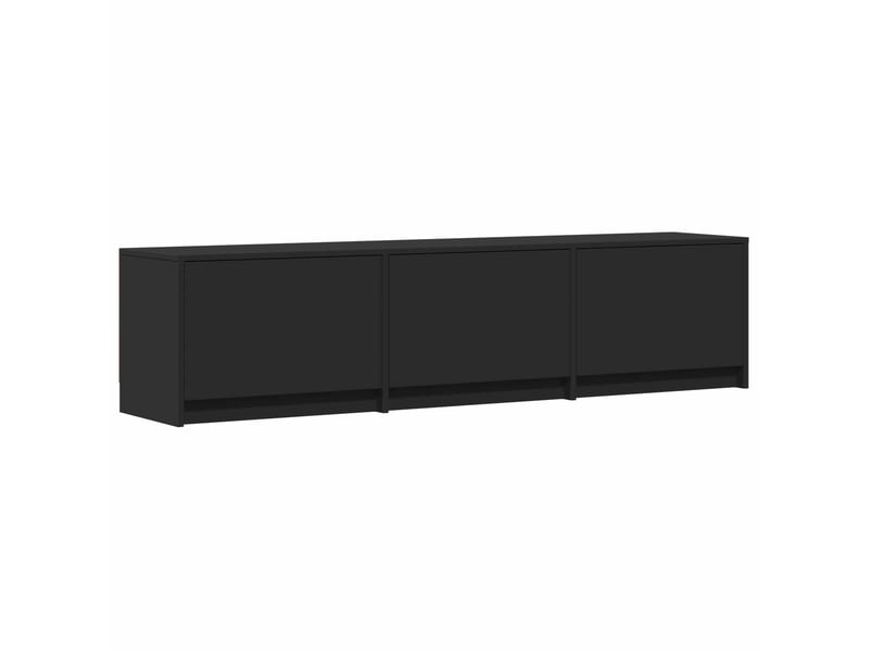  Meuble tv - banc tv - meuble de rangement avec led 165 x 34 x 40 cm noir bois d’ingénierie  - Conforama E