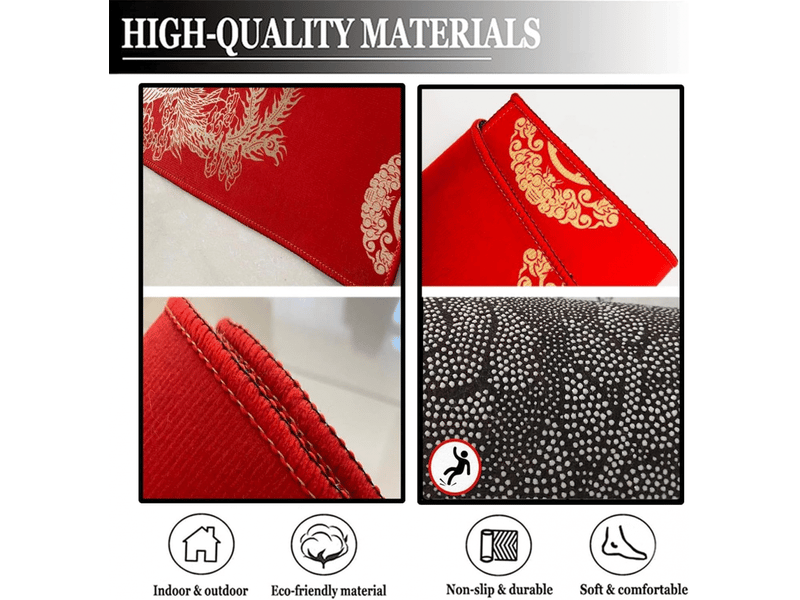 Tapis de noël - 40 x 60 cm - décoration de noël - paillasson de porte - pour chambre à coucher, couloir, salon, sol, cuisine, salle de bain - Conforama D