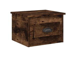 Table de chevet - cabinet de chevet - table de nuit murale chêne fumé 41,5x36x28 cm