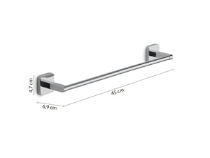 Porte-serviettes mural chromé 45 cm | tahiti