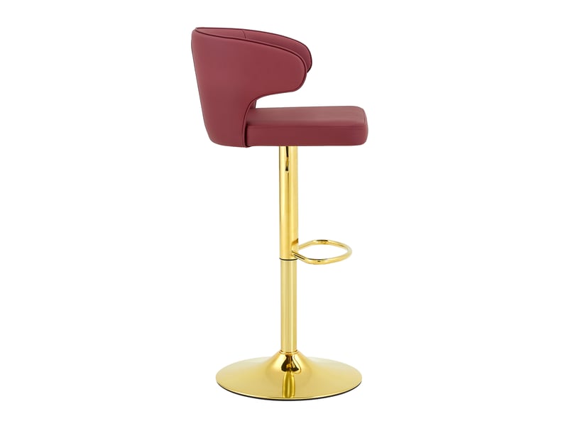  Lot de 2 tabourets de bar réglables et pivotants à 360° en pu rouge W3658P438276 - Conforama B