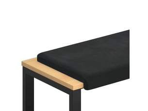 Coussin de banc, coussin d'assise, coussin de canapé velours noir profondeur 35 cm cf53913