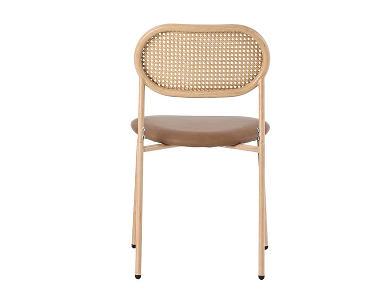  Lot de 6 chaises de salle à manger en pu marron, pieds en métal 3085989AAB-6 - Conforama A