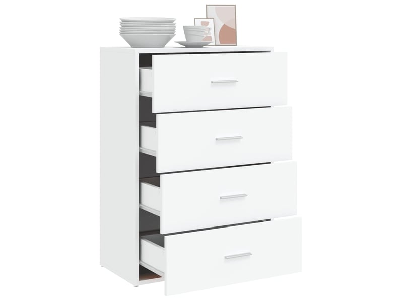  Buffet - bahut - meuble de rangement blanc 60x31x84 cm bois d'ingénierie  - Conforama D