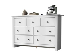 Buffet 0 porte(s)  7 tiroir(s)   - 152 cm coloris blanc 